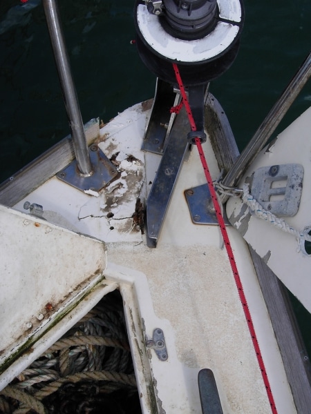 Damage from other boat breaking free