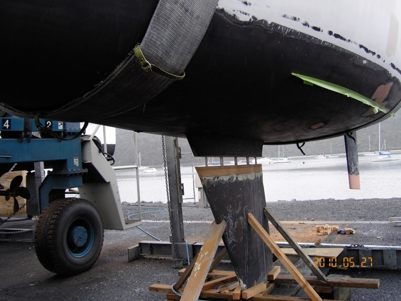 Farrstrak keel repair from mooring failure