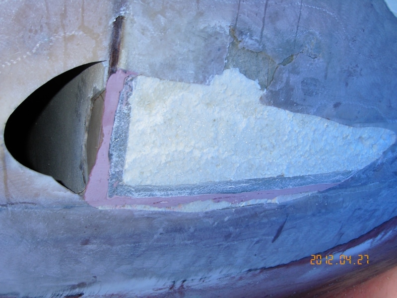 Fibreglass hull repair process