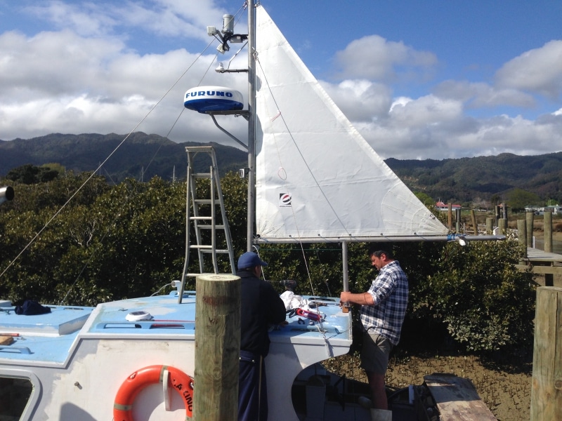 Rakino - new mast & sail