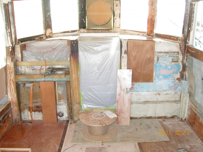 Sundancer wheelhouse interior stripped